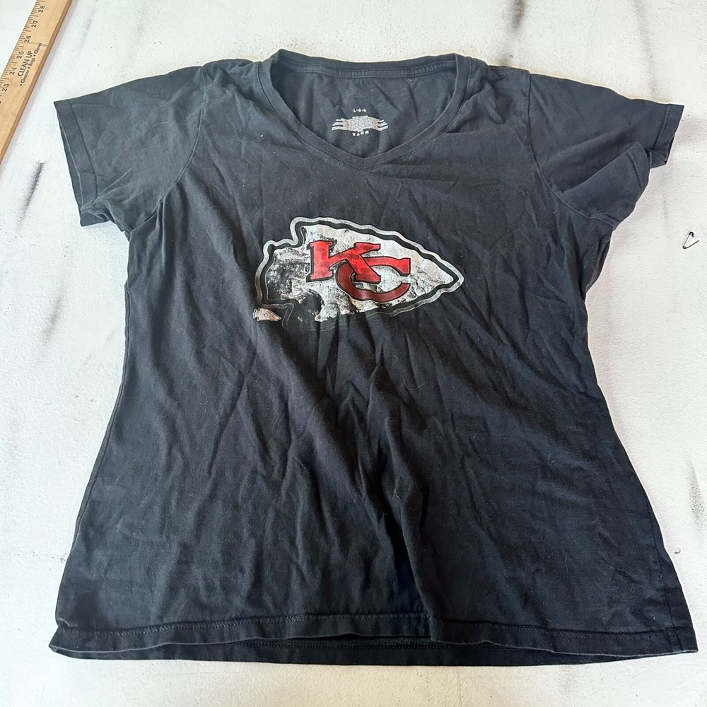 Fanatics Black Kansas City Chiefs Long Sleeve Tee with Red Logo